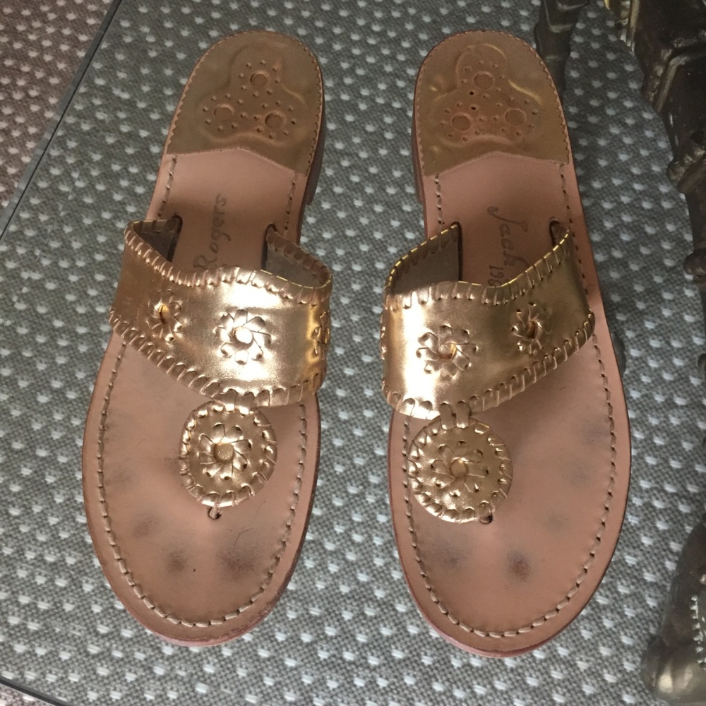 Gold Jack Rogers Sandals